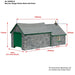 Branchline 44-1007B Narrow Gauge Stone Shed and Store - Black