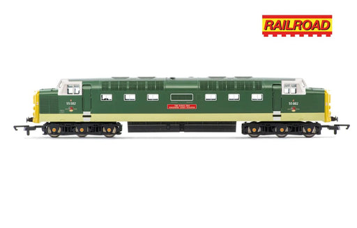HORNBY R30438TXS RailRoad: Class 55 (Deltic) Diesel Locomotive - BR - 55002 'The Kings own Yorkshire Light Infantry' (DCC Sound Fitted)