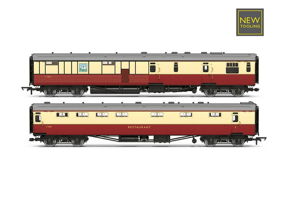 HORNBY R40470 BR - Kitchen and Buttery Car & Composite Restaurant 'White Horse' - Coach Twin Pack