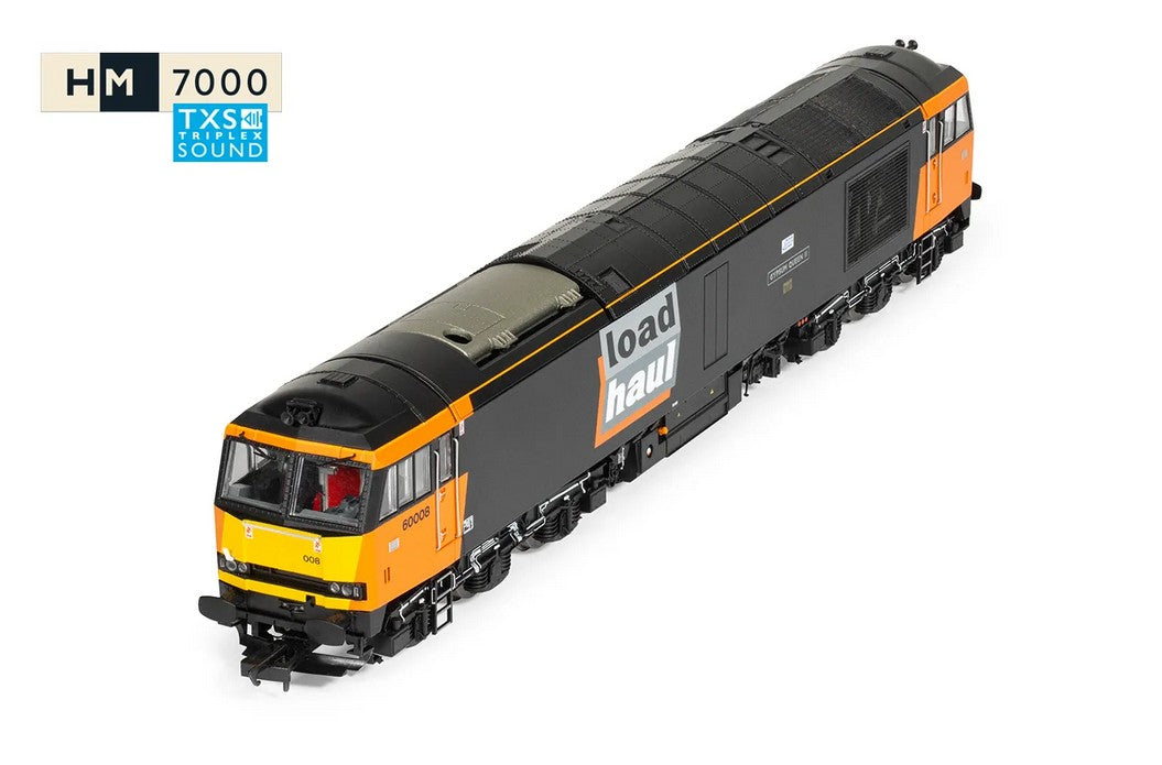 Hornby R30354TXS Class 60 Diesel Locomotive - Loadhaul - 60008 'Gypsum Queen II' (DCC Sound Fitted)