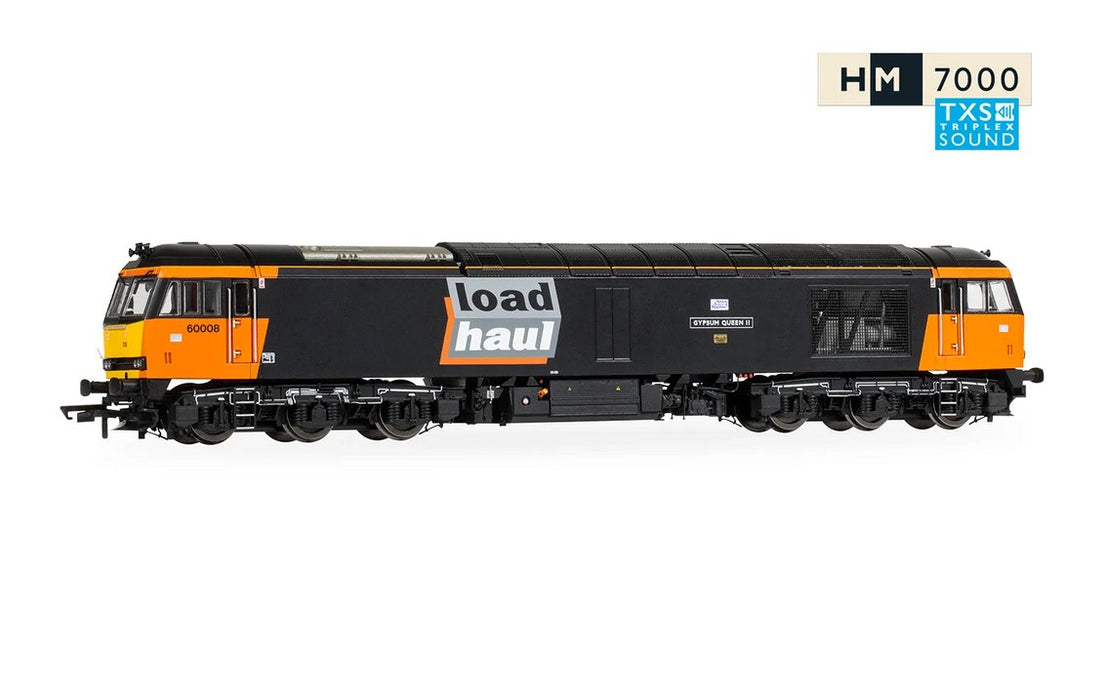Hornby R30354TXS Class 60 Diesel Locomotive - Loadhaul - 60008 'Gypsum Queen II' (DCC Sound Fitted)