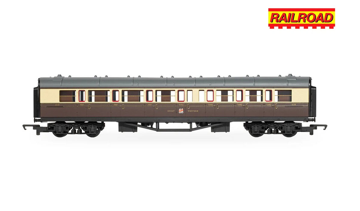 Hornby R30376 GWR Class 1000 County of Merioneth Train Pack (1x Steam Locomotive + 2x Passenger Cars)