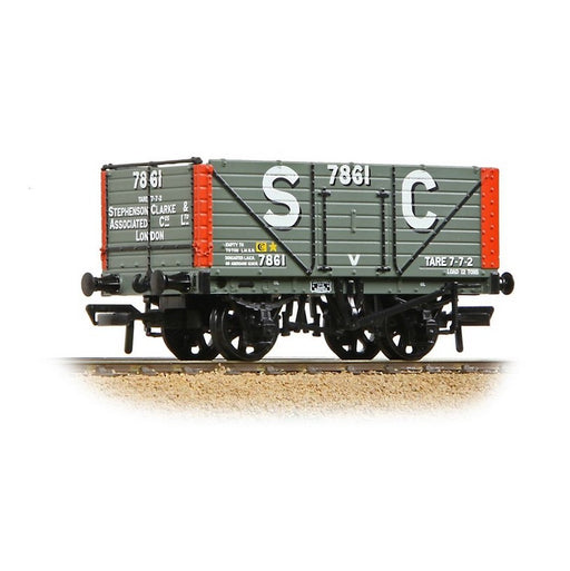 Branchline 37-129A 8 Plank End Door Wagon 'Stephenson Clarke & Assoc. London' Grey/Red