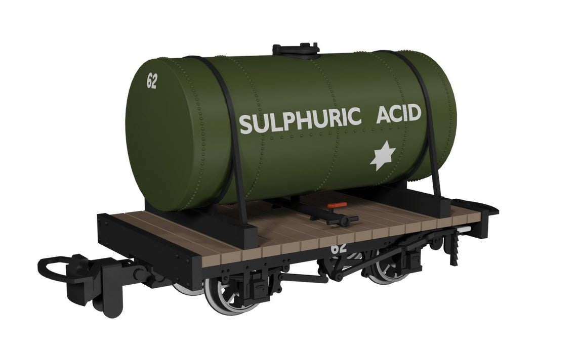 RAPIDO 990106 OO9 Gauge Cylindrical Tank Wagon – Sulphuric Acid No.62