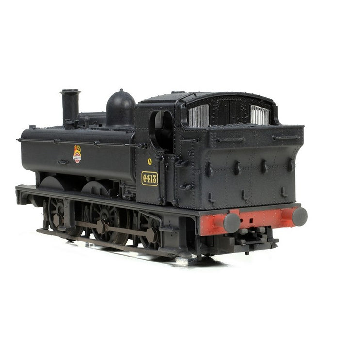 Graham Farish 371-986C GWR 64XX Pannier Tank Locomotive #6413 - BR Black (Early Emblem) Weathered