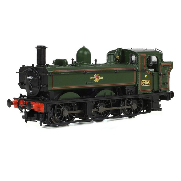 Graham Farish 371-987A GWR 64XX Pannier Tank Locomotive #6408 - BR Lined Green (Late Crest)