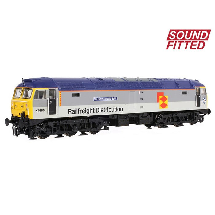 Graham Farish 372-263SF Class 47/4 Diesel Locomotive #47555 - 'The Commonwealth Spirit' BR RF Distribution European - With DCC Sound