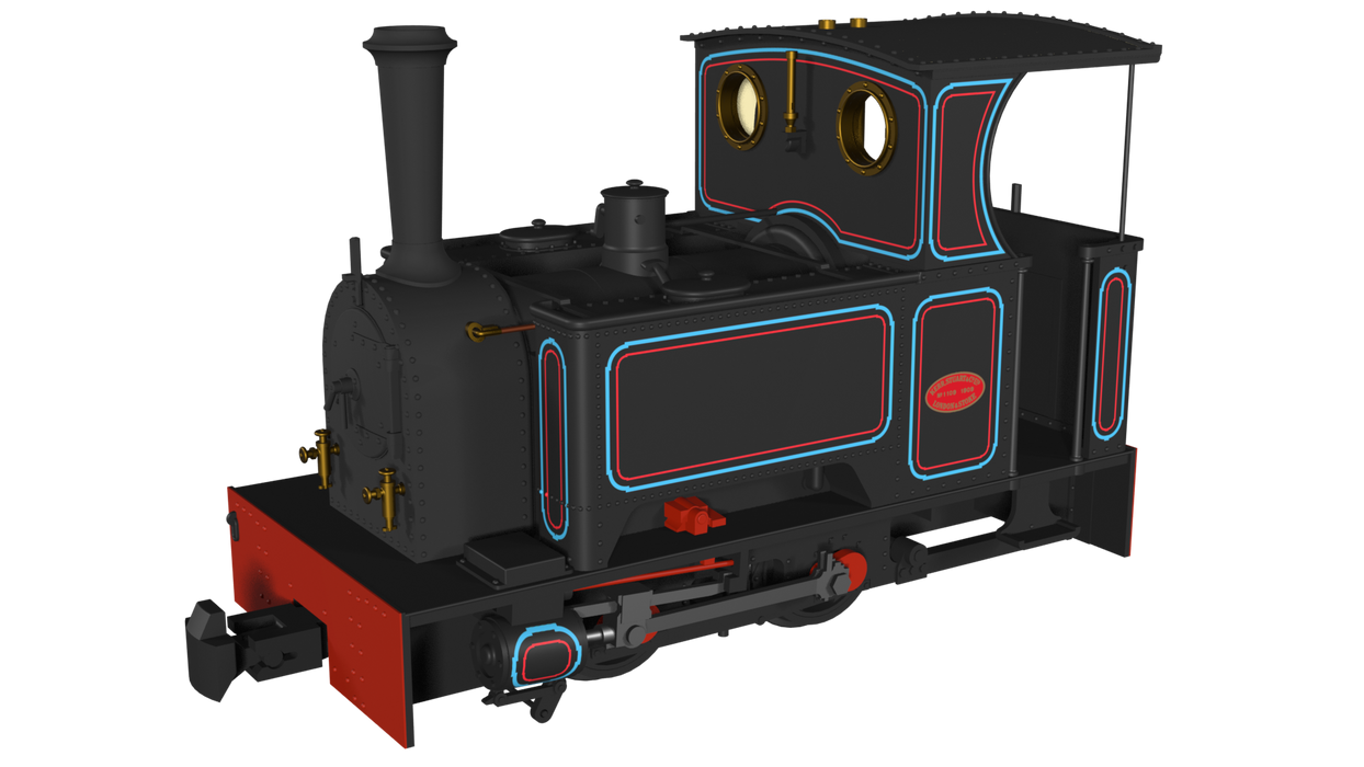 RAPIDO 986201 Kerr Stuart ‘What If’ Short Tank Sirdar Steam Locomotive – Penrhyn Lined Black