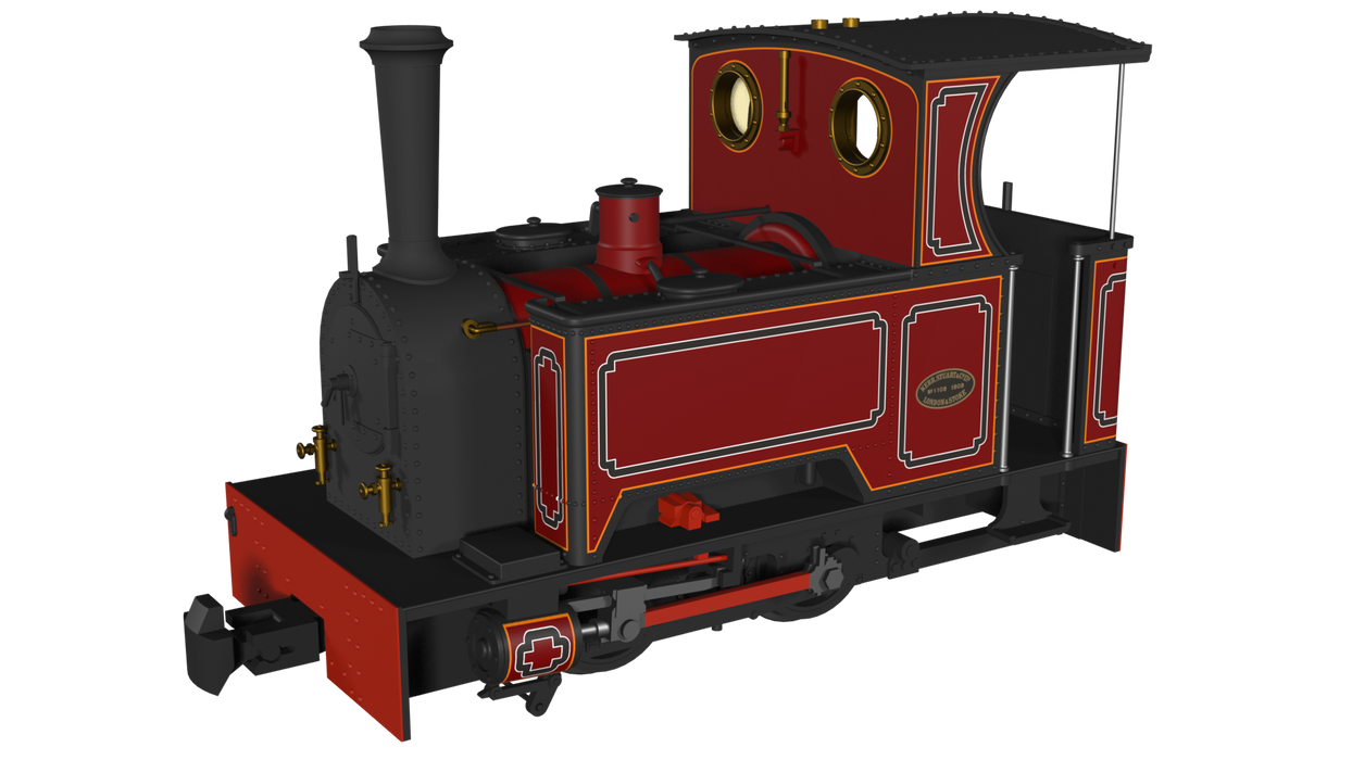 RAPIDO 986203 Kerr Stuart ‘What If’ Short Tank Sirdar Steam Locomotive – FR Lined Red