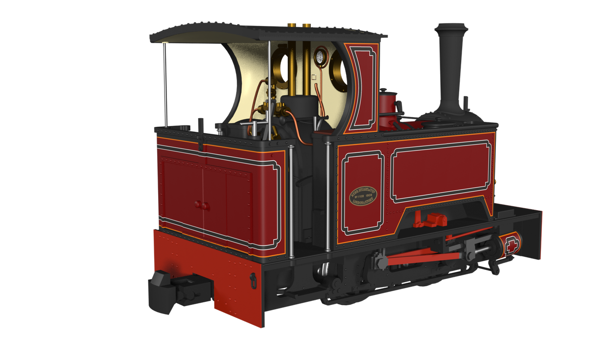 RAPIDO 986203 Kerr Stuart ‘What If’ Short Tank Sirdar Steam Locomotive – FR Lined Red
