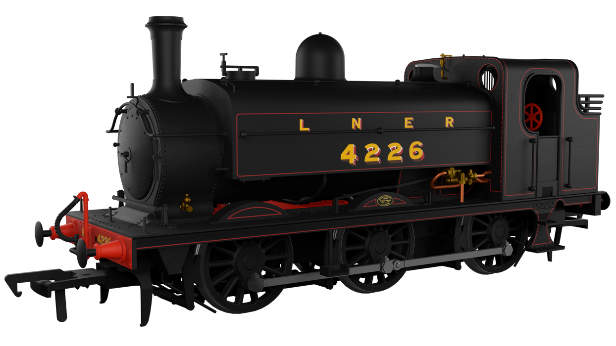 Rapido 958504 LNER J52/2 0-6-0T Steam Locomotive - Black with red ling No.4226 With DCC sound