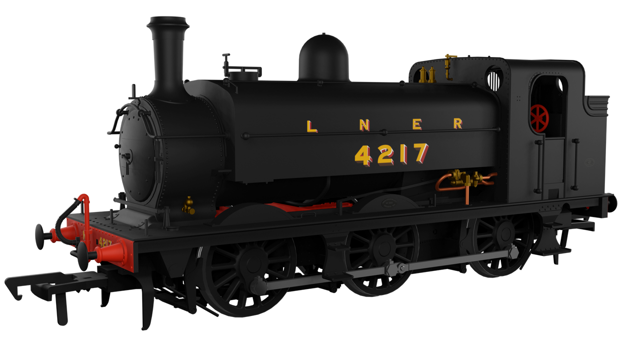 Rapido 958505 LNER J52/2 0-6-0T Steam Locomotive - Plain Black No.4217 With DCC Sound