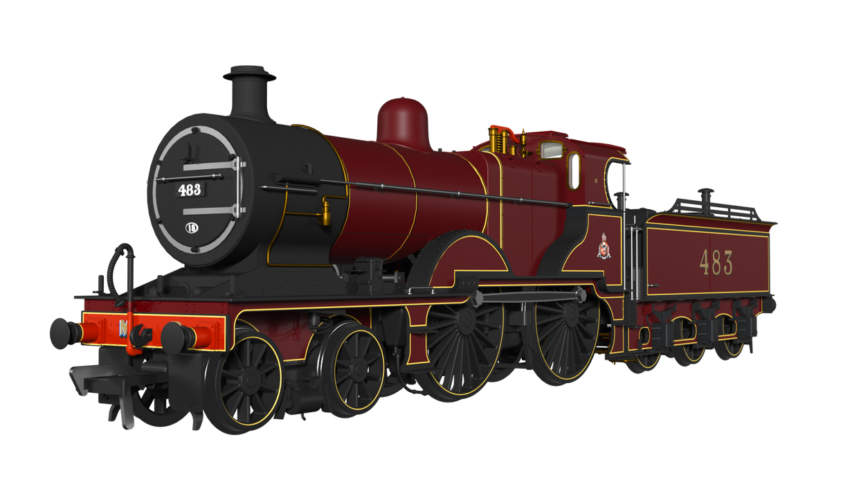 RAPIDO 974502 MR 483 Steam Locomotive No.483 Midland Railway Crimson
