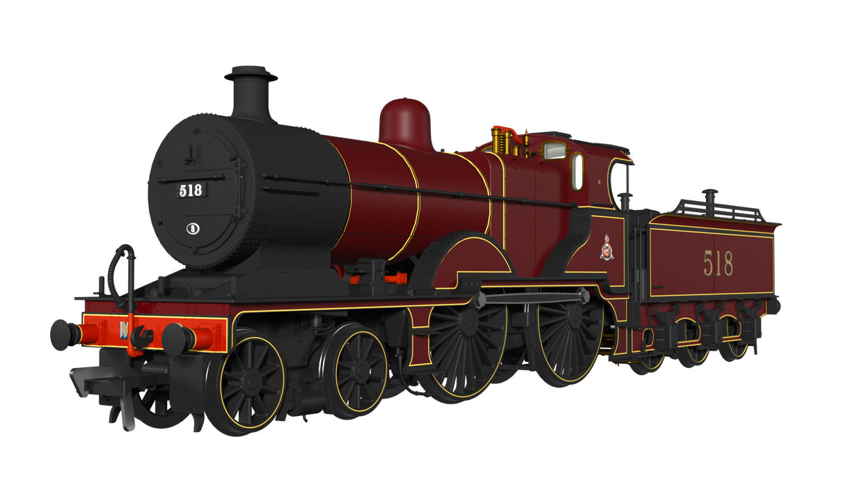 RAPIDO 974503 MR 483 Steam Locomotive No.518 Midland Railway Crimson - With DCC Sound
