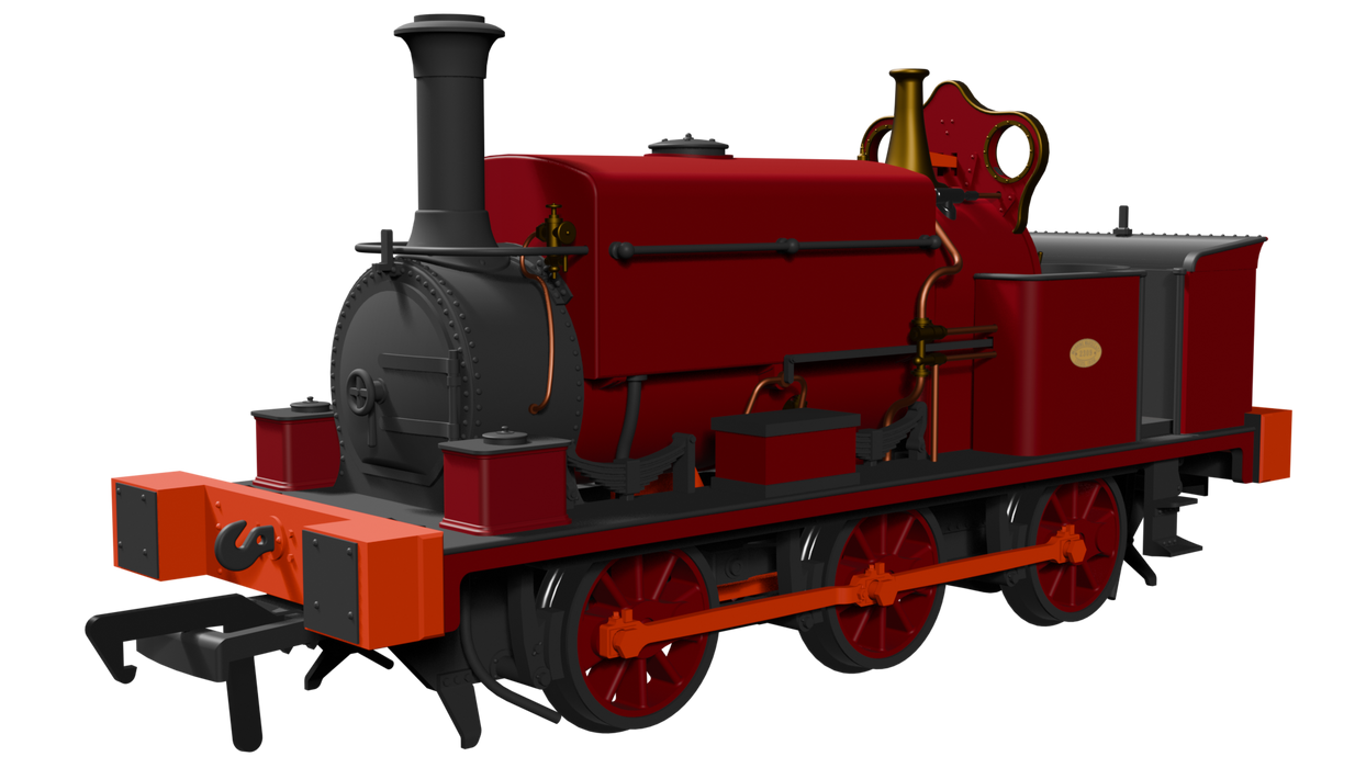 RAPIDO 960508 Manning Wardle L Class Steam Locomotive – Plain Red - With DCC Sound