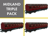 RAPIDO 978005 MR ‘Evolution’ Non-Corridor Carriage Pack (3pcs)