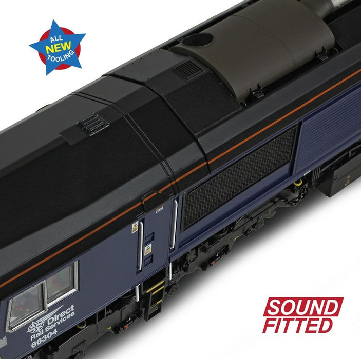 Branchline 50-009SF Class 66/3 66304 DRS Compass (Small Logo) - With DCC Sound