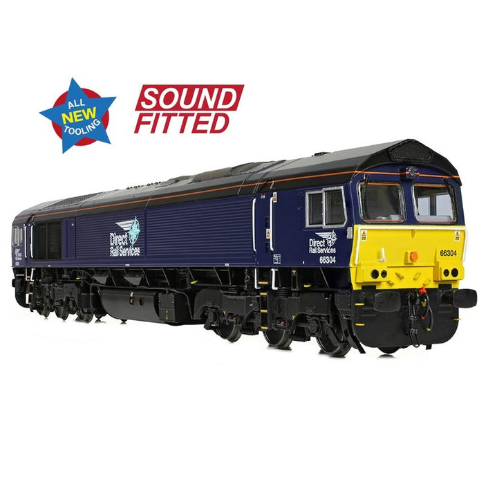 Branchline 50-009SF Class 66/3 66304 DRS Compass (Small Logo) - With DCC Sound