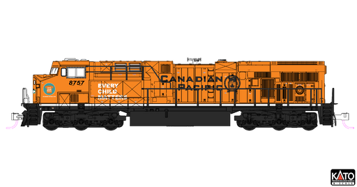 Kato 176-8960 GE ES44AC Diesel Locomotive - #8757 Canadian Pacific (Every Child Matters)