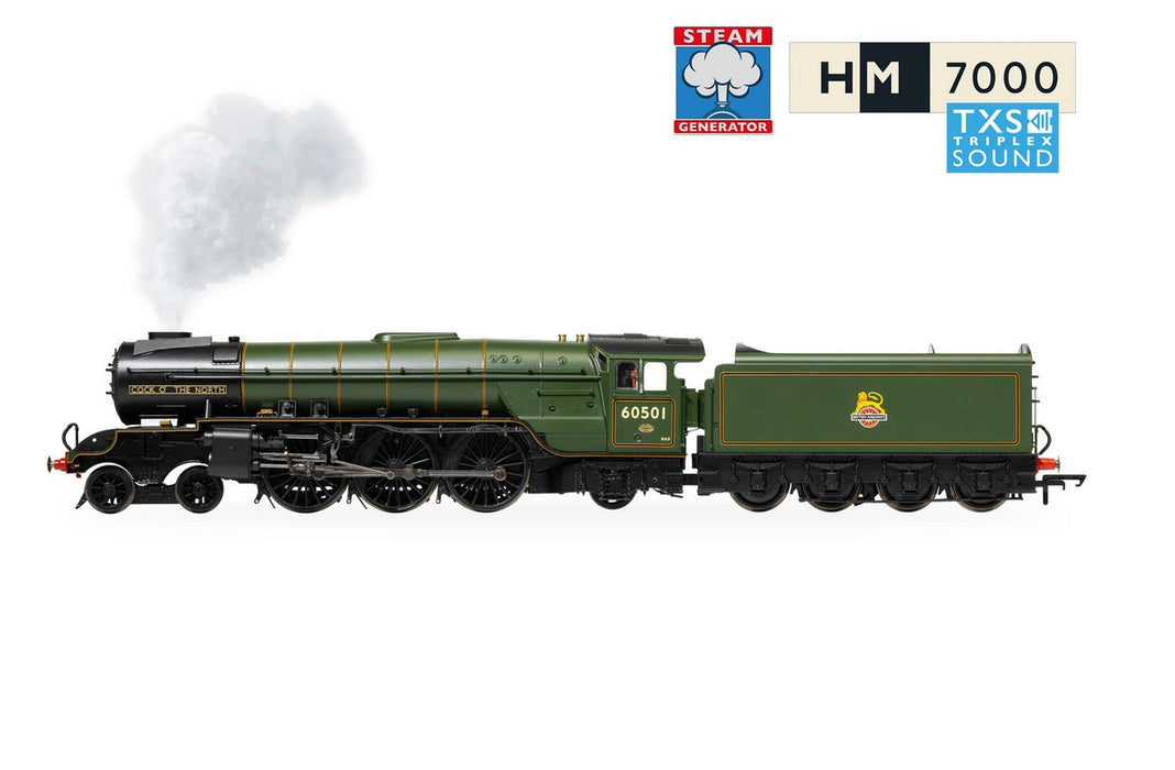HORNBY R30395SS BR (Early) - Thompson A2-2 Steam Locomotive - 60501 'Cock O the North' (With Steam Generator)