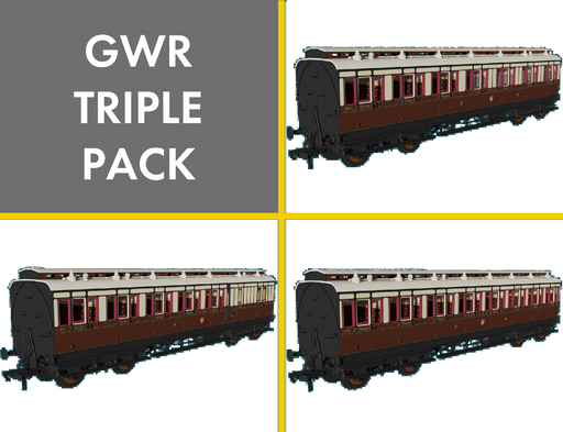 RAPIDO 978013 GWR ‘Evolution’ Non-Corridor Carriage Pack (3pcs)