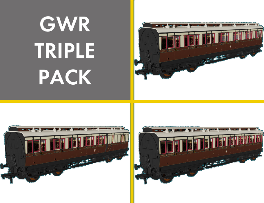 RAPIDO 978013 GWR ‘Evolution’ Non-Corridor Carriage Pack (3pcs)