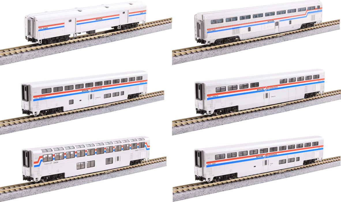 Kato 106-3531 N Amtrak Superliner Phase III 6-Car Set