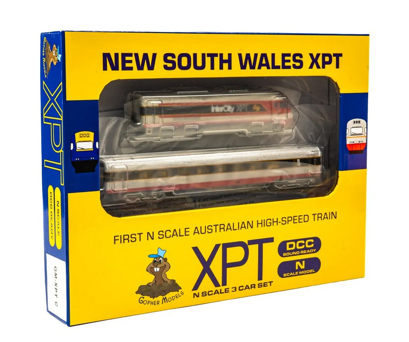 Gopher Models SRA Intercity XPT Passenger Train - Candy Livery 3 Car Set