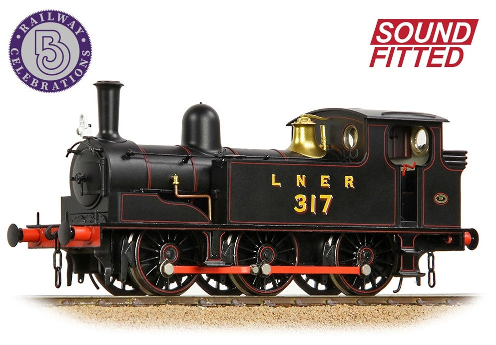 Branchline 31-066SF NER E (J71) Tank Locomotive 317 - LNER Lined Black - With DCC Sound