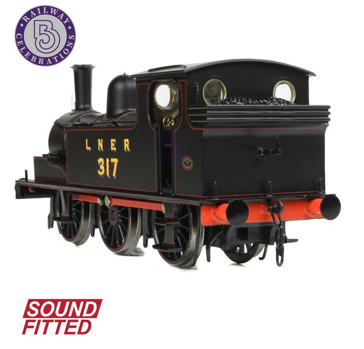 Branchline 31-066SF NER E (J71) Tank Locomotive 317 - LNER Lined Black - With DCC Sound