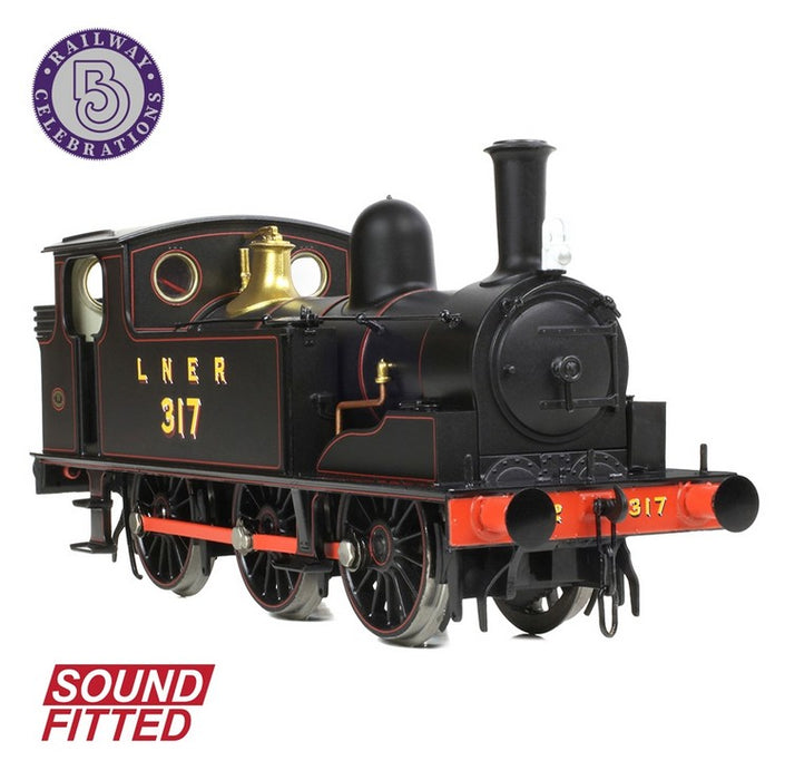 Branchline 31-066SF NER E (J71) Tank Locomotive 317 - LNER Lined Black - With DCC Sound