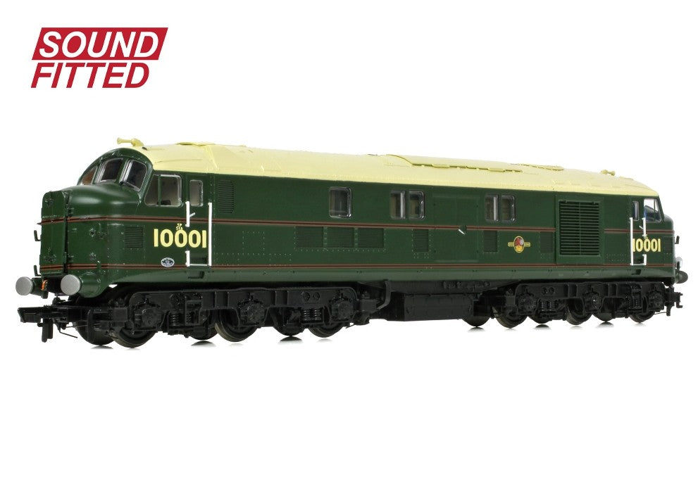 Branchline 31-995ASF LMS 10001 Diesel Locmotive - BR Lined Green (Late Crest) - With DCC Sound