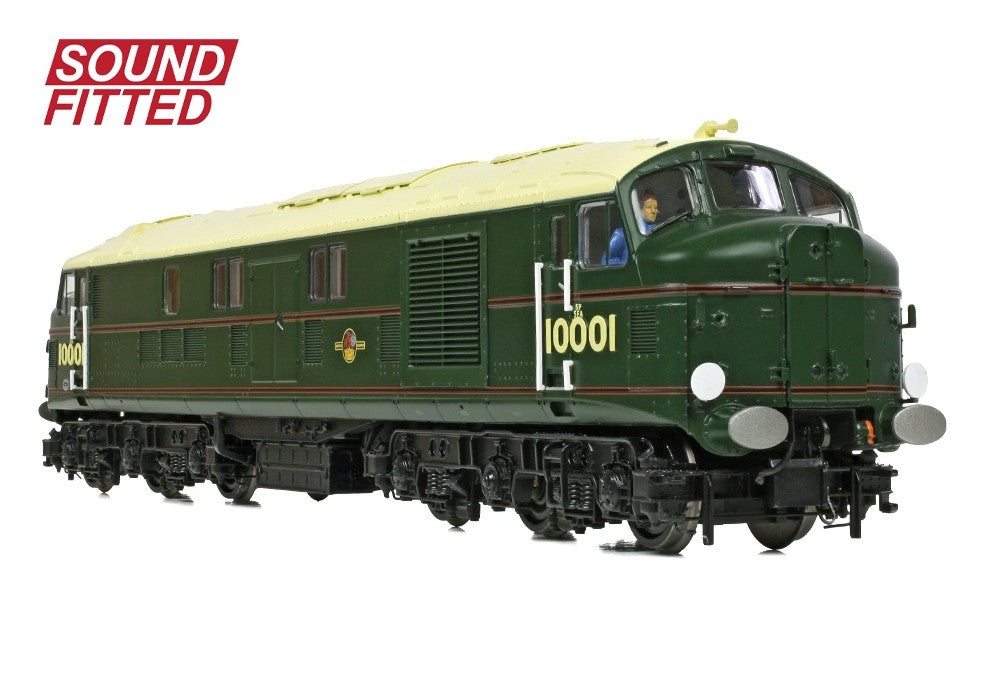 Branchline 31-995ASF LMS 10001 Diesel Locmotive - BR Lined Green (Late Crest) - With DCC Sound