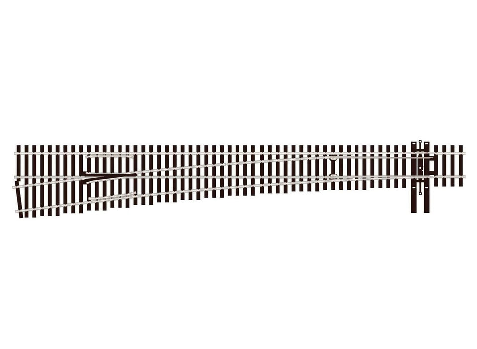 PECO SL-U8382 Turnout, 8th Radius, Left Hand Unifrog