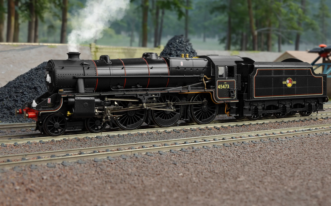 Hornby R30475SS BR (Late) - Stanier 5MT Steam Locomotive - 'Black 5' - 45473 - With Steam Generator and DCC Sound