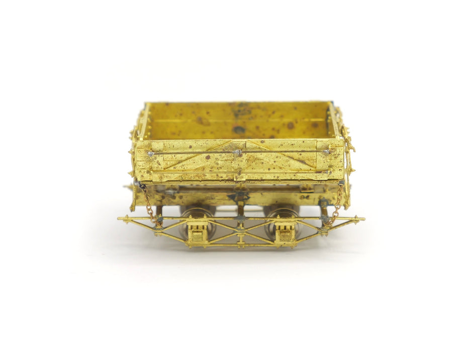 SECONDHAND P.S.Co West Side Lumber .Co Side Dump Ballast Wagons (3 pack) - HOn3 Brass Unpainted 