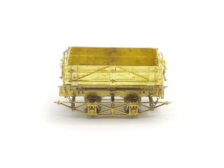 SECONDHAND P.S.Co West Side Lumber .Co Side Dump Ballast Wagons (3 pack) - HOn3 Brass Unpainted 