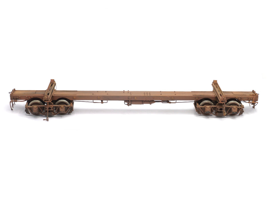 SECONDHAND Beaver Creek Models 38' Skeleton Log Car - On3 Brass Painted