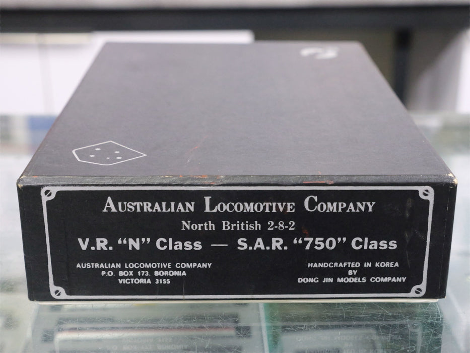 SECONDHAND Australian Locomotive Company VR N Class/ SAR 750 Class 2-8-2 - HO Gauge Brass Unpainted