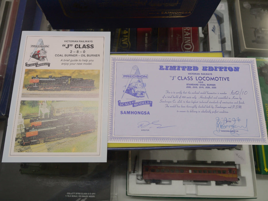 SECONDHAND PSM J Class 2-8-0 - Coal J500 - HO Gauge Brass Painted