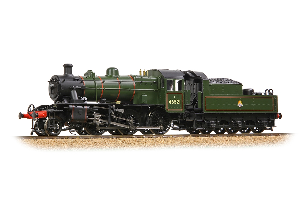 Branchline 32-831 LMS Ivatt 2MT Steam Locomotive - 46521 BR Lined Green (Early Emblem)