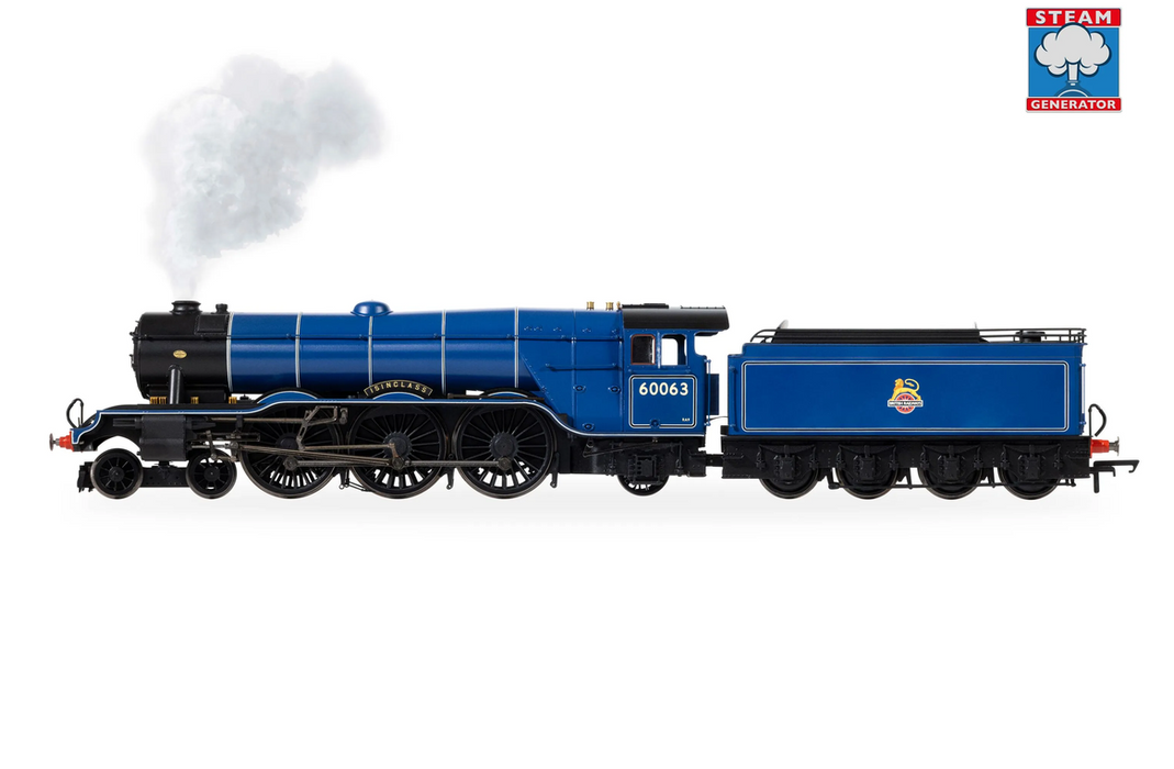 Hornby R30476SS BR (Early) - Class A3 Steam Locomotive - 60063 'Isinglass' - With Steam Generator and DCC Sound