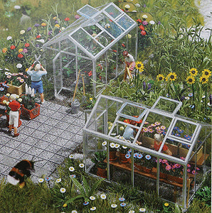 Busch 1400 Green Houses [2pcs] - HO Scale