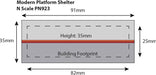Metcalfe PN923 N Scale Modern Day Platform Shelter