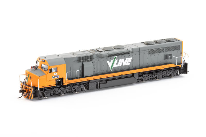 Auscision C10S C508 V/Line - Orange/Grey with Radio Equipped Stickers - DCC Sound Equipped