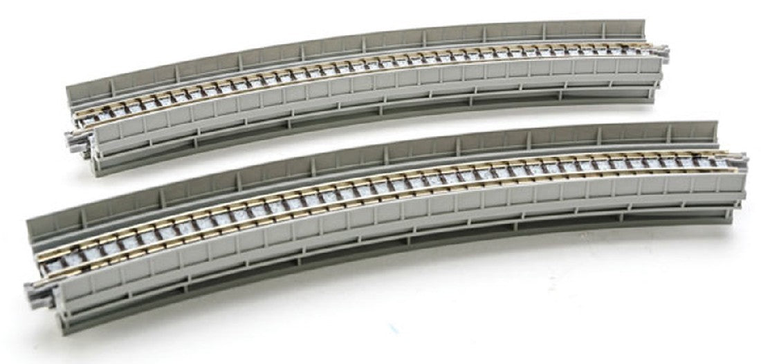 Kato 20-530 348mm (13 3/4") Radius 45 Degree Single Track Viaduct Curved Track (2 pcs)