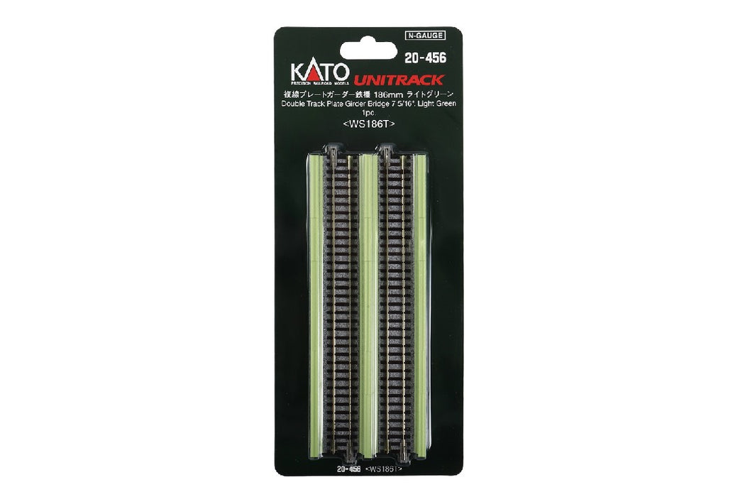 Kato 20-456 186mm (7 5/16") Double Track Plate Girder Bridge, Green