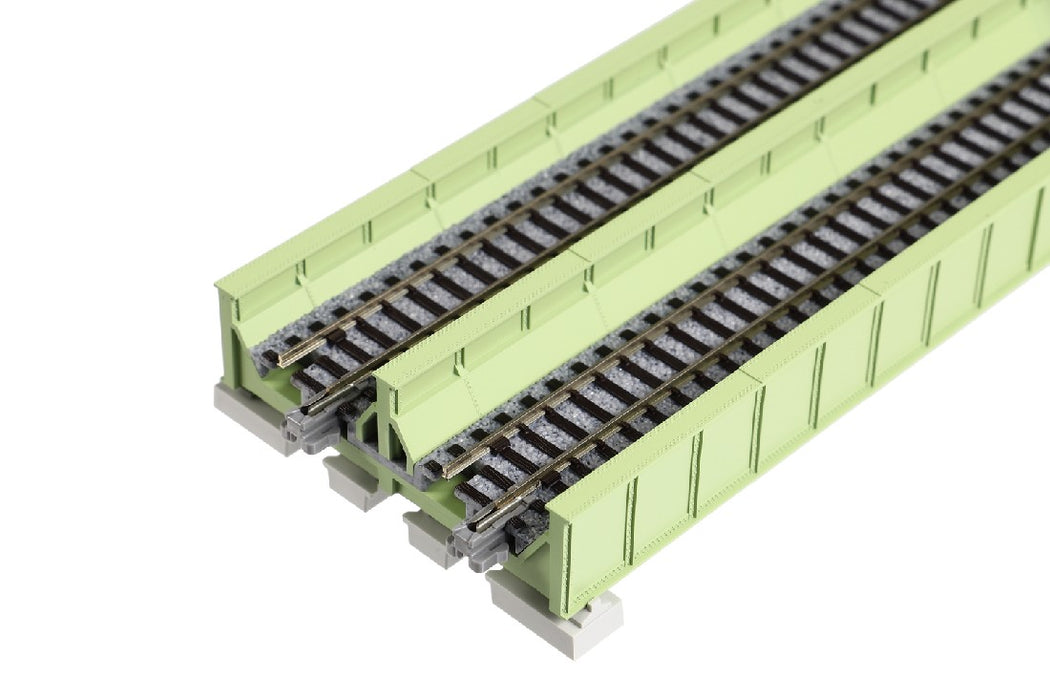 Kato 20-456 186mm (7 5/16") Double Track Plate Girder Bridge, Green