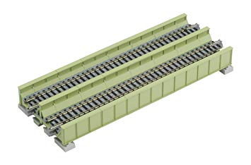 Kato 20-456 186mm (7 5/16") Double Track Plate Girder Bridge, Green