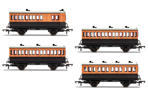 Hornby Bulk Pack - LSWR 4-Wheel Coaches (4pcs) (R40107, R40108, R40108A, R40110)